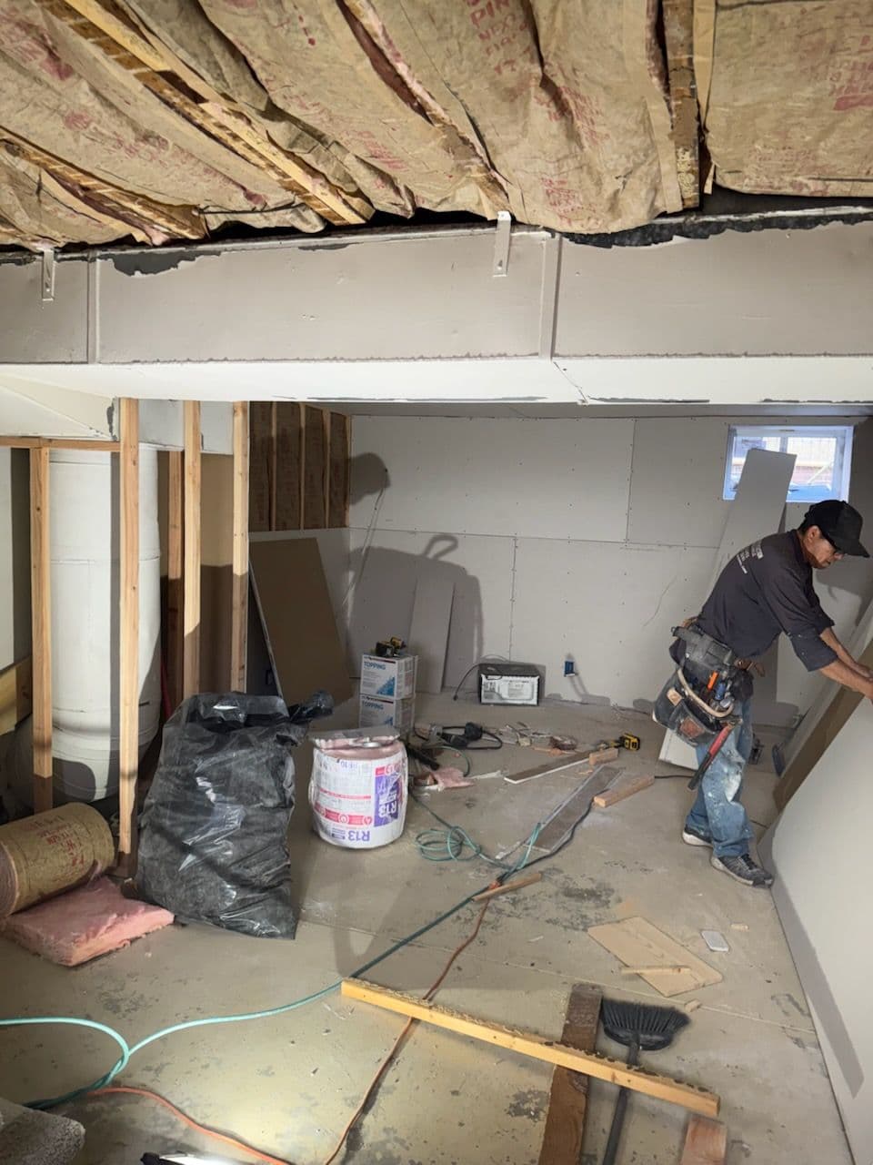 Basement Transformation in Denver - Drywall and Insulation Update image