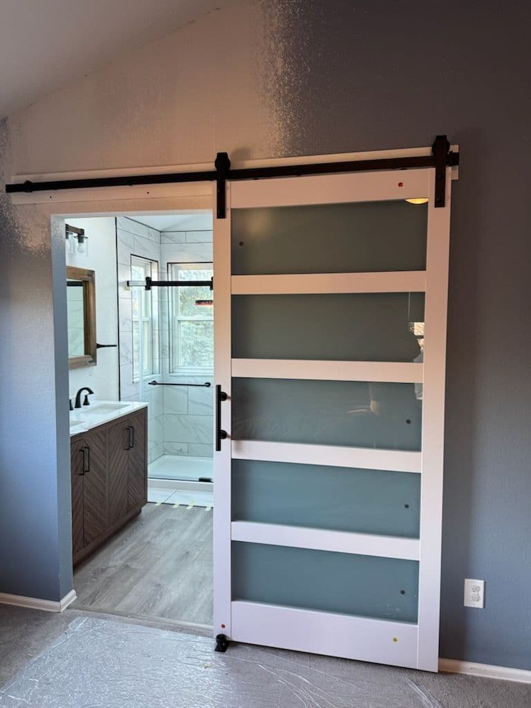 Project Modern Bathroom Upgrade with Sliding Barn Door image