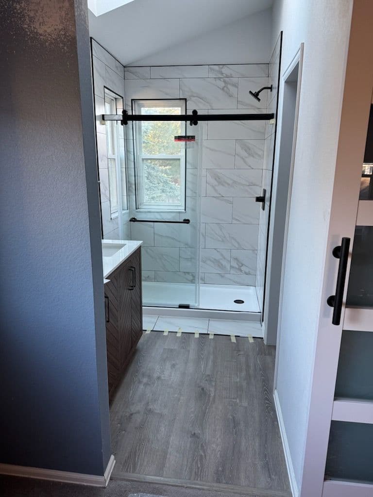 Gallery photos for Modern Bathroom Upgrade with Sliding Barn Door: Image #2