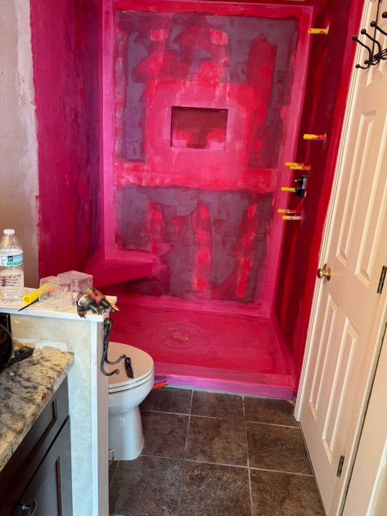 Bathroom Remodel in Progress in Littleton CO image