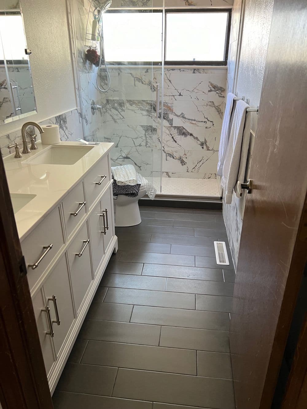 Project Bathroom Makeover in Arvada with Stunning Marble image